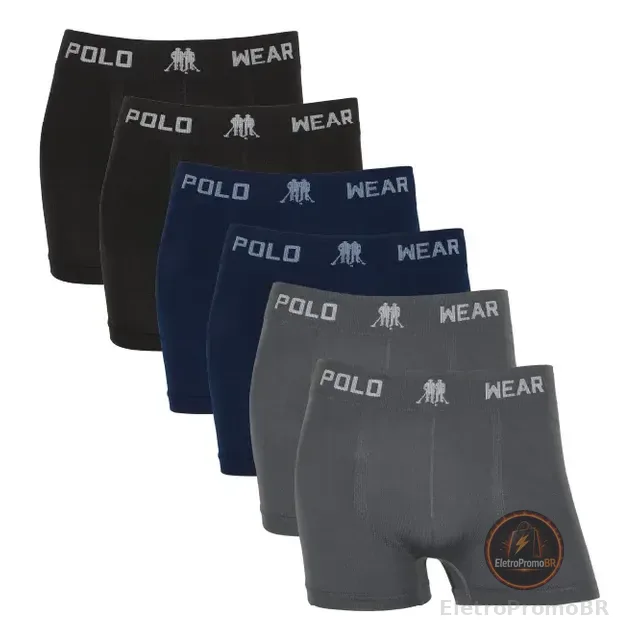 Kit 6 Cuecas Polo Wear Microfibra