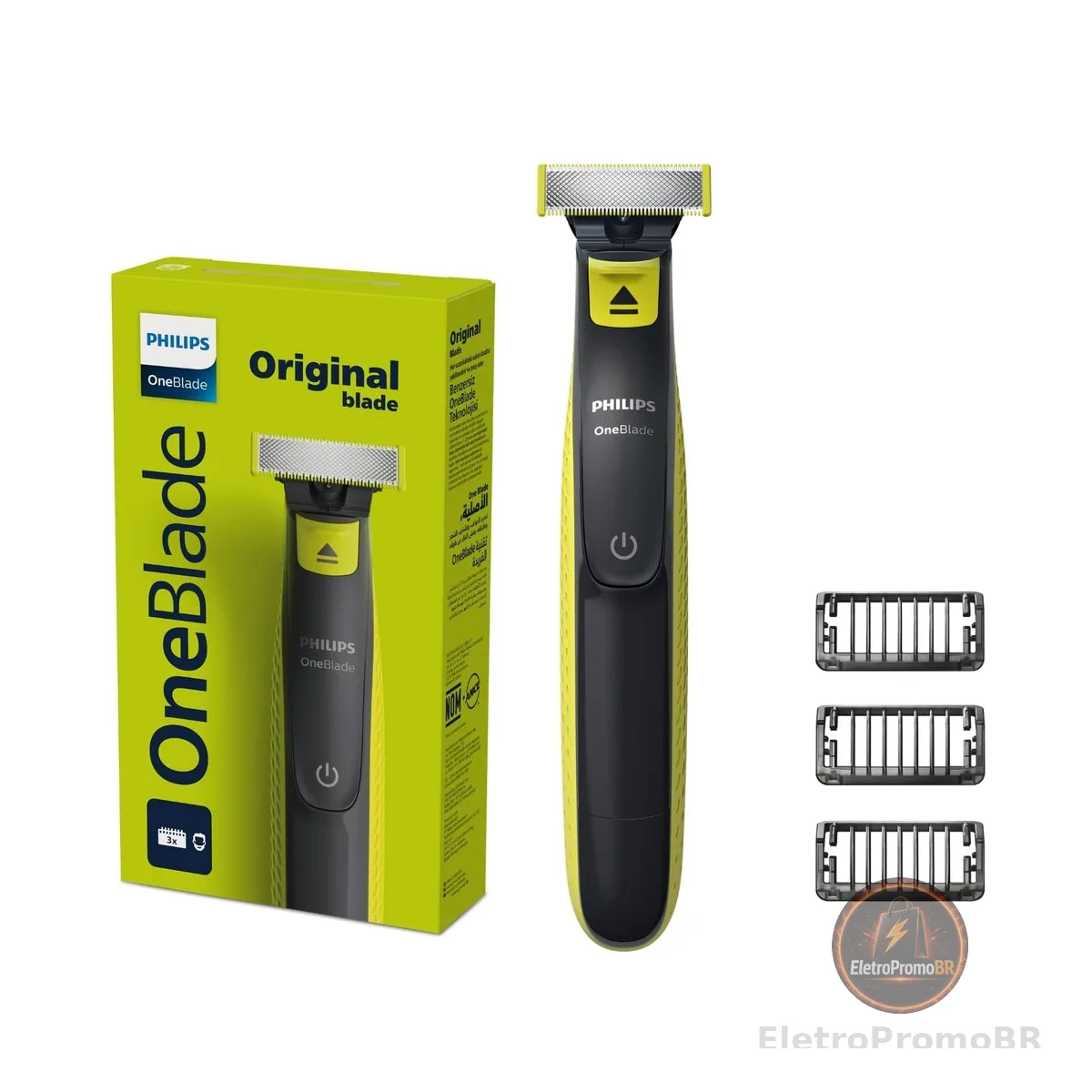 Philips OneBlade Barbeador e Aparador Elétrico: Raspa, Apara e Contorna