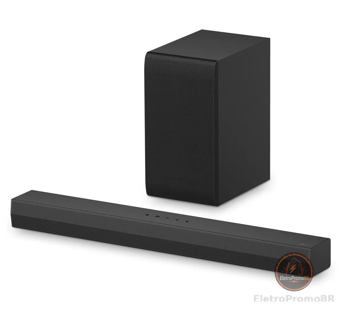Soundbar LG 300W RMS, 2.1 Canais, Dolby Digital, Sem fios, Bluetooth 5.3, Entrada Óptica, HDMI, AI Sound Pro - S40T