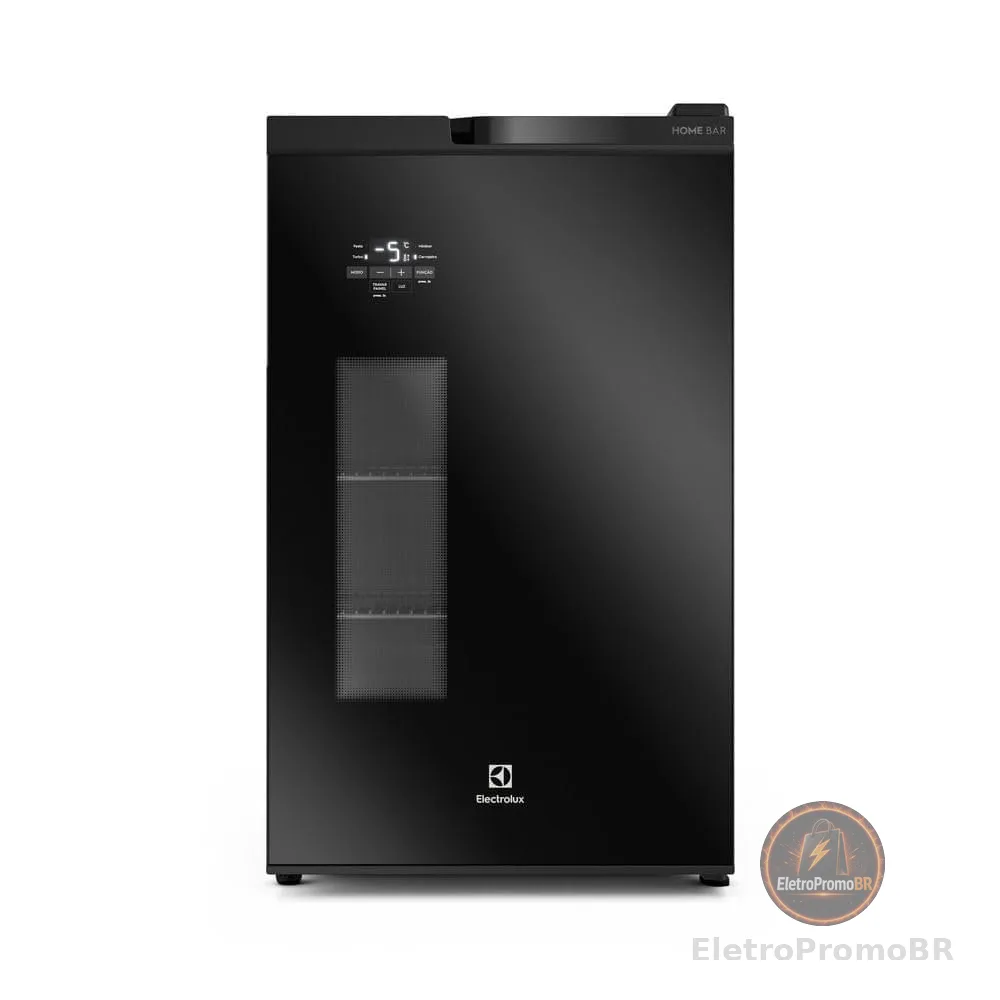 Electrolux Cervejeira Home Bar Electrolux Frost Free 100L Porta de Vidro Preta (EB100) 127V