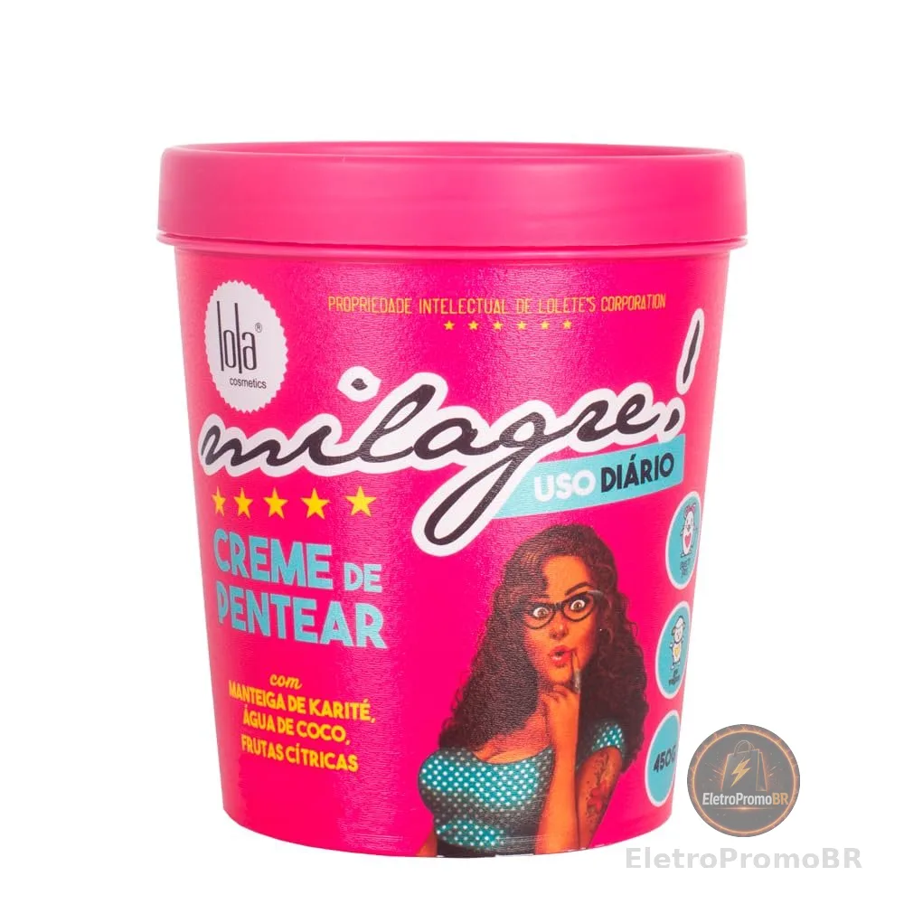 Milagre Creme para Pentear 450g , Lola Cosmetics