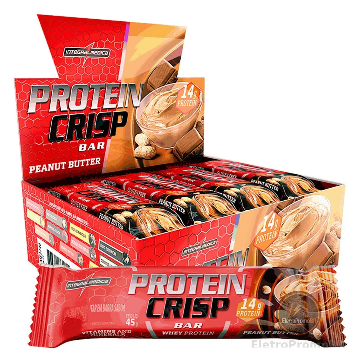 Integralmédica Whey Crisp Bar Peanut Butter 12 Unidades