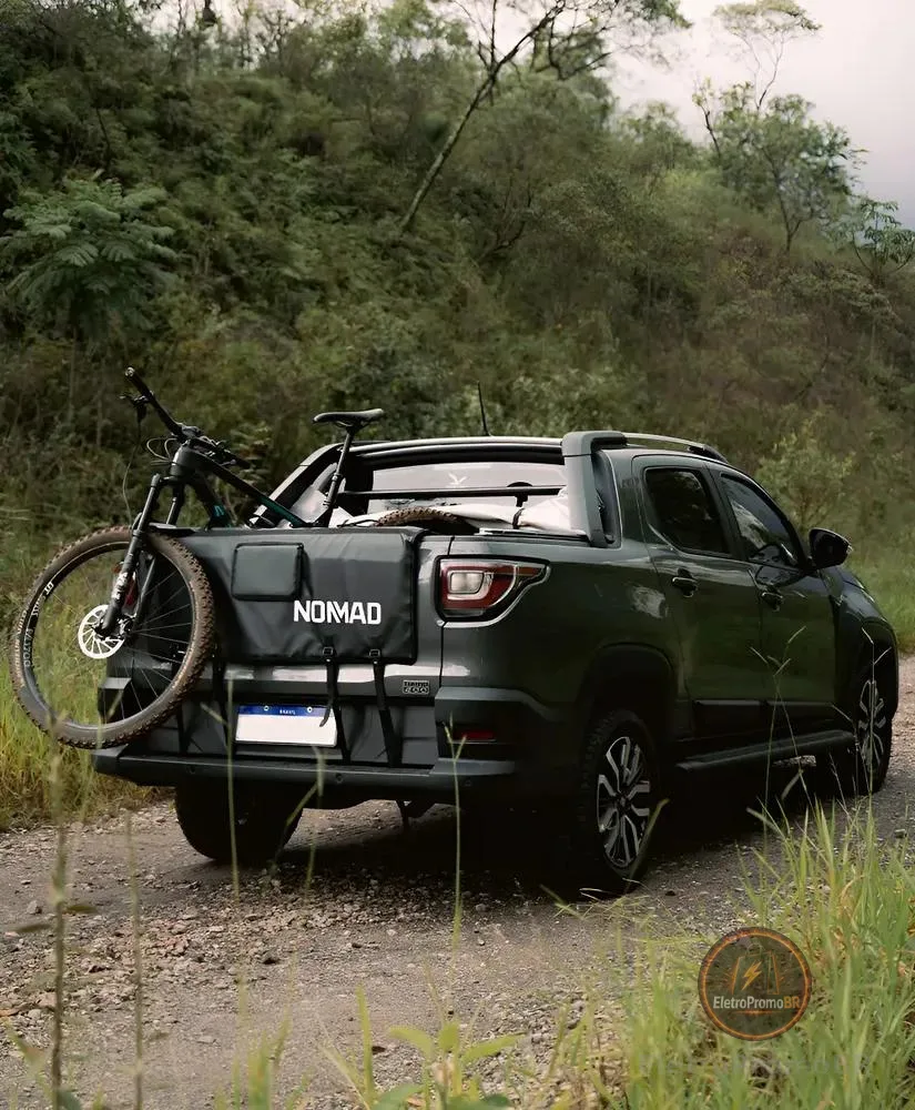 Truckpad Pequeno Nomad Suporte 4 Bikes Transbike Preto Preto