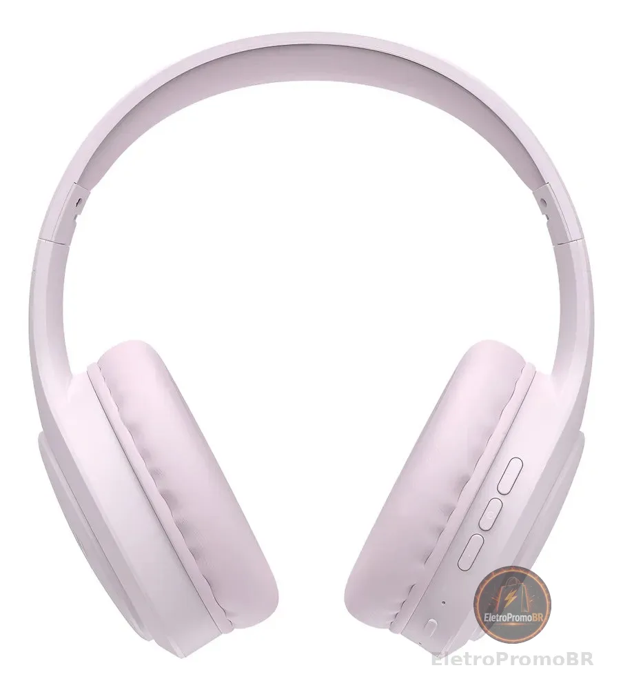 Fone De Ouvido Headphone Dapon H02d Bluetooth 5.1 Over-ear 22 Horas De Bateria Rosa