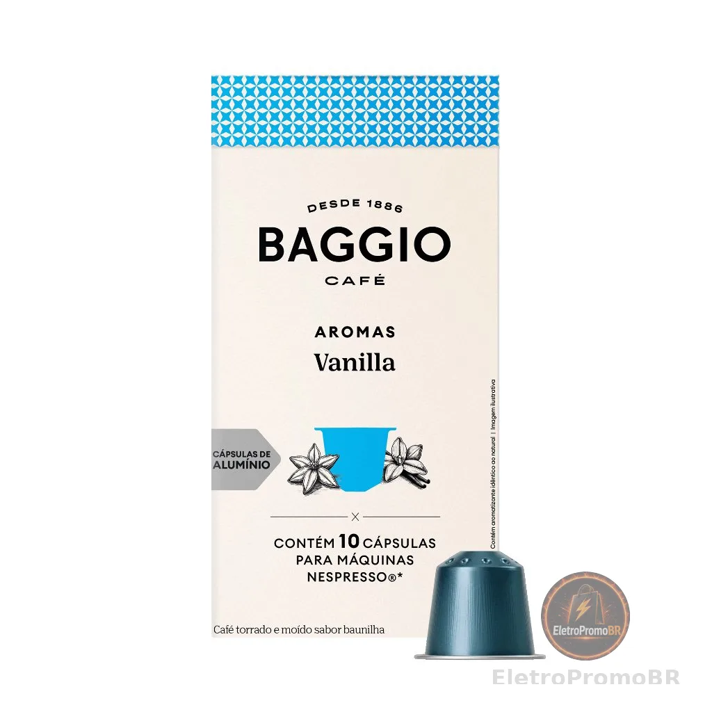 Baggio Café - Cápsula de Café Aromas Vanilla Compatível com Nespresso® - 10 unidades.
