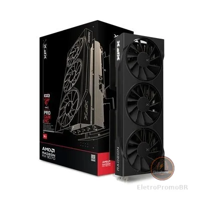 Placa de Vídeo XFX Swift RX 9070 OC TRIPLE FAN GAMING EDITION WITH AMD Radeon , 16GB, GDDR6, HDMI 3xDP, RDNA 4 - RX-97SWFB3B9