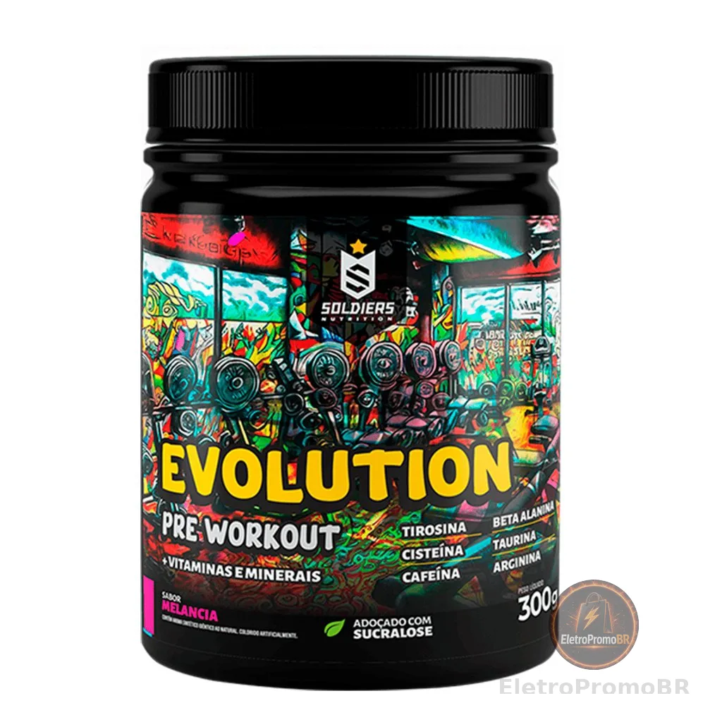 Pré Treino Evolution 300g Soldiers Nutrition Pre Workout Termogênico Energia Foco Resistência Academia