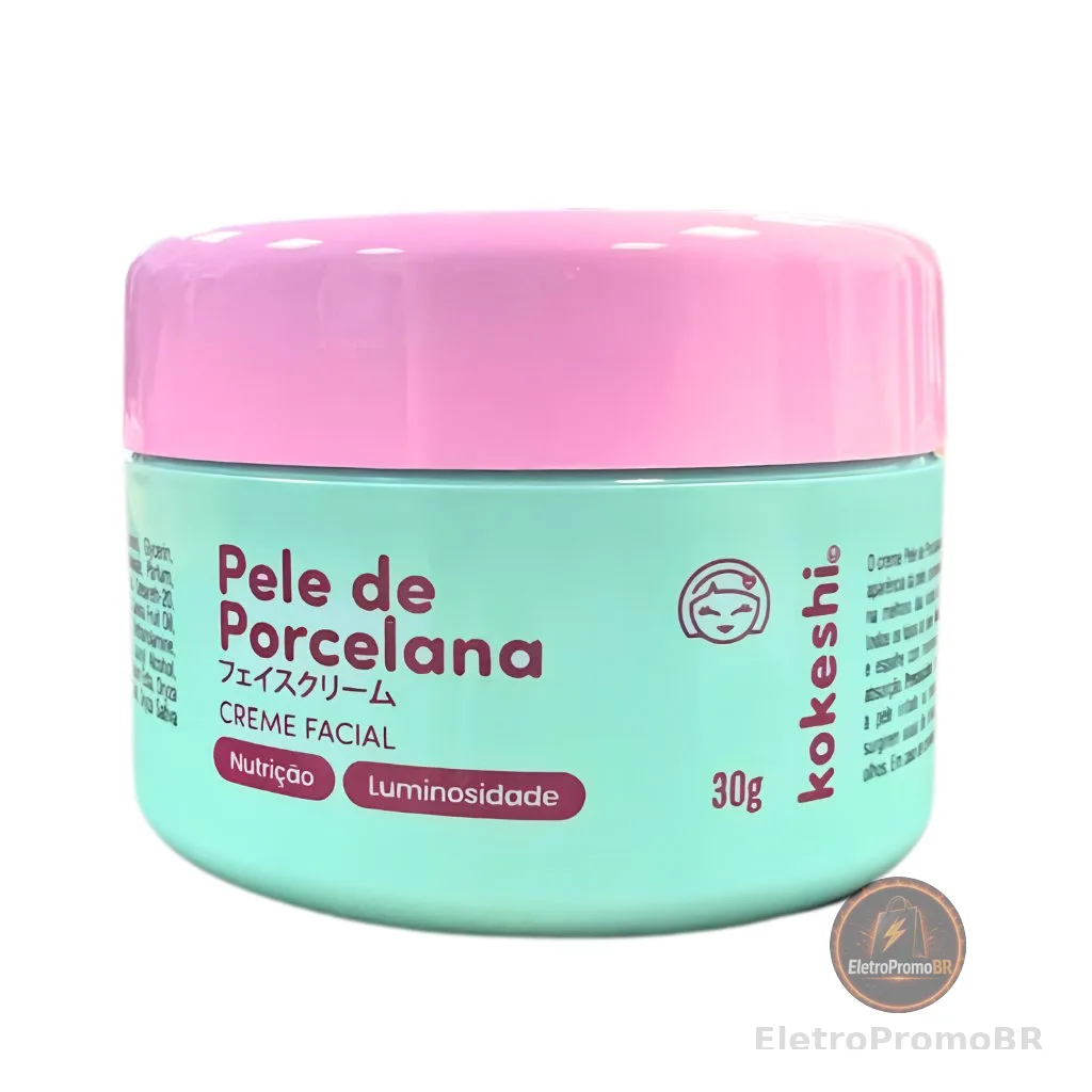 Hidratante Creme Facial Pele De Porcelana Kokeshi 30g Milagre do Arroz