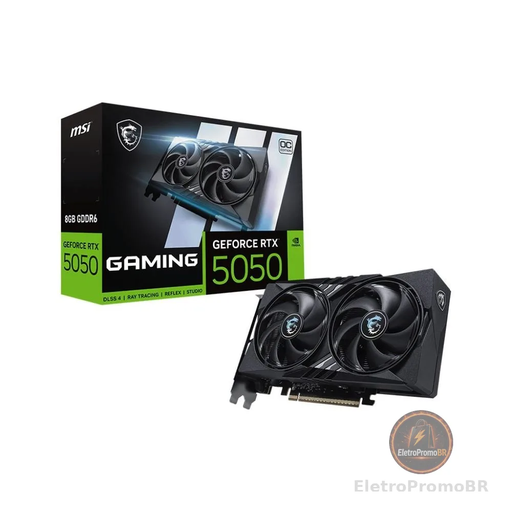 Placa de Vídeo MSI NVIDIA GeForce  RTX 5050 GAMING OC  8G  912-V538-009