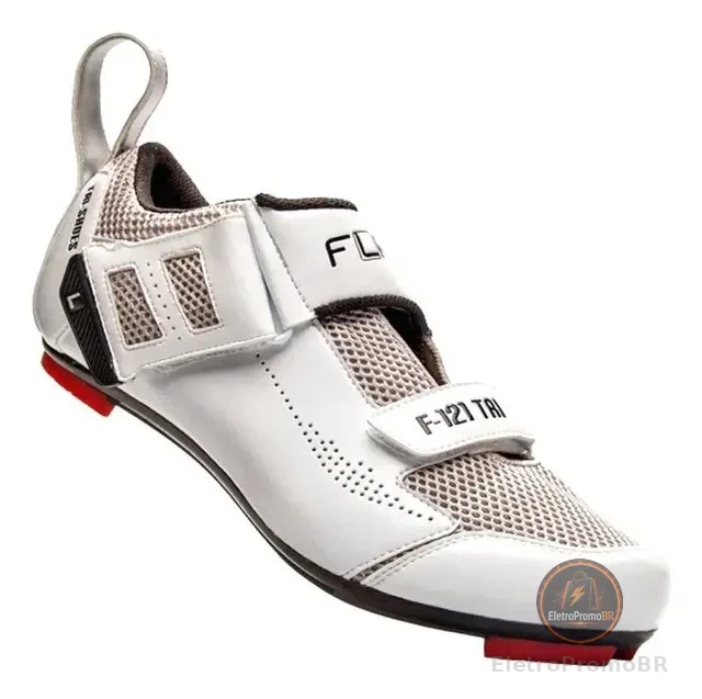 Sapatilha De Ciclismo Flr F-121 Triathlon Branca