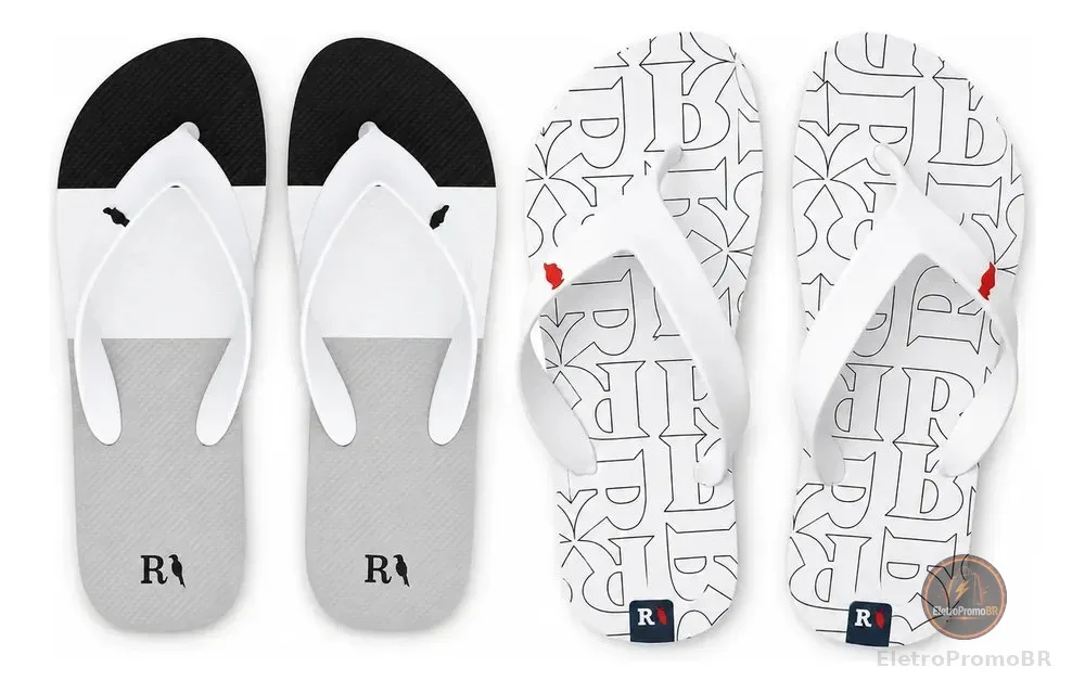 Kit 2 Pares Chinelo Masculino Reserva Confortável E Macio Ptocinza E R 41/42