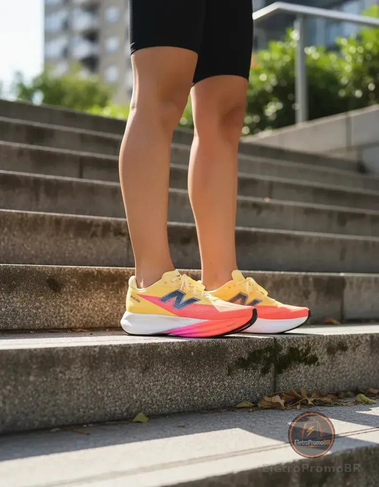 Tênis New Balance Fuelcell Supercomp Elite V5 Running + Nfe Laranja Liso 37 Br