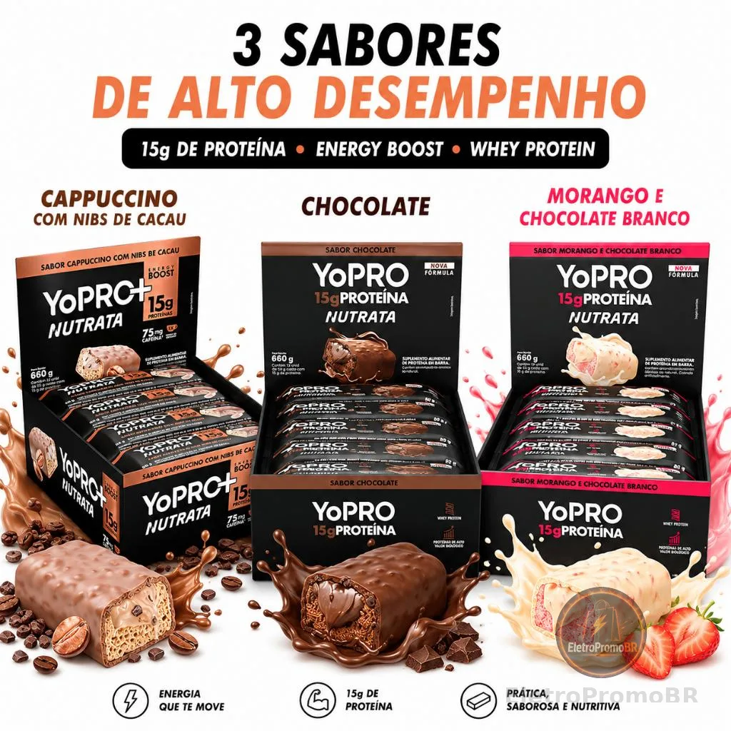 Yopro Bar 55g Display Com 12 Unidades  Nutrata