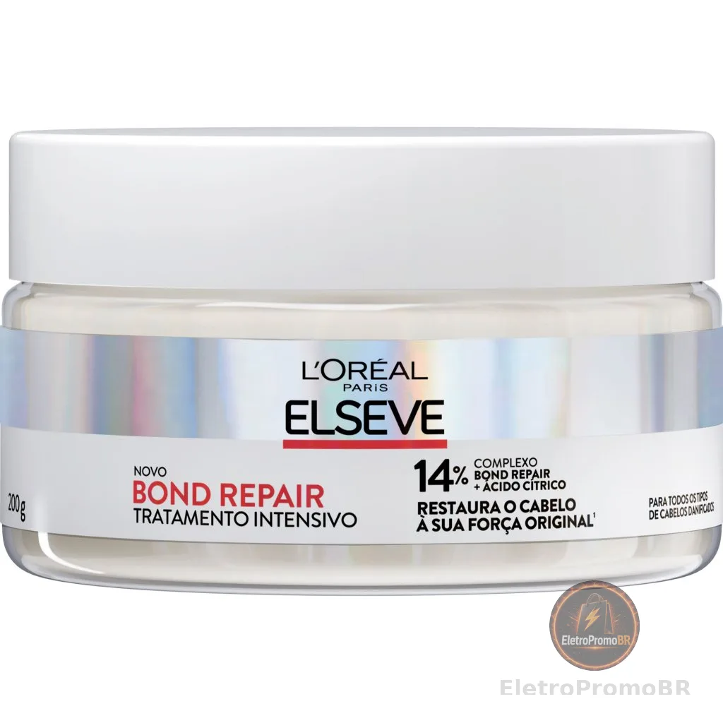 Máscara de Tratamento Intensivo, com Ácido Cítrico, Reconstrução Profunda, Bond Repair Elseve L'Oréal Paris 200g
