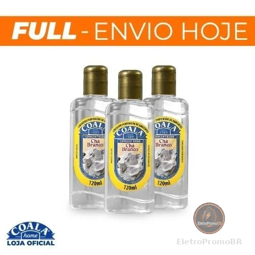 Kit 3 Limpadores de Ambientes Coala Chá Branco - 120ml