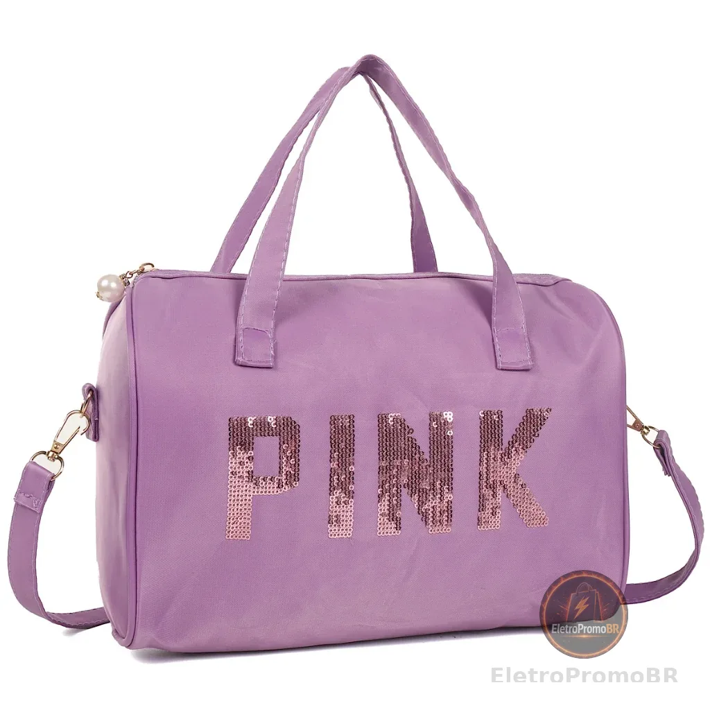Bolsa Feminina Pink Transversal Com Alça Removível Multineos