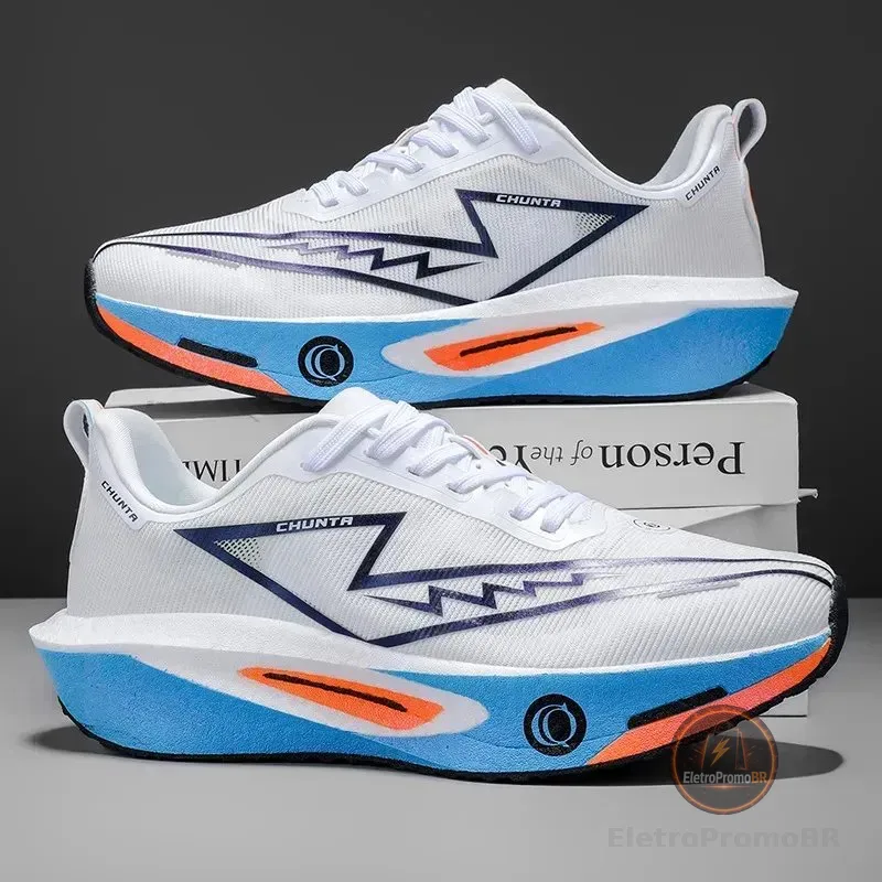 Tênis De Corrida Com Placa De Fibra De Carbono E Conforto Branco 37 Eu