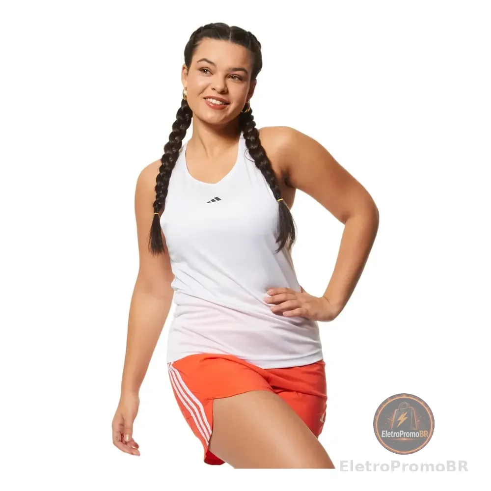 Regata Feminina Básica Para Treino adidas Branco Liso Gg Lisa