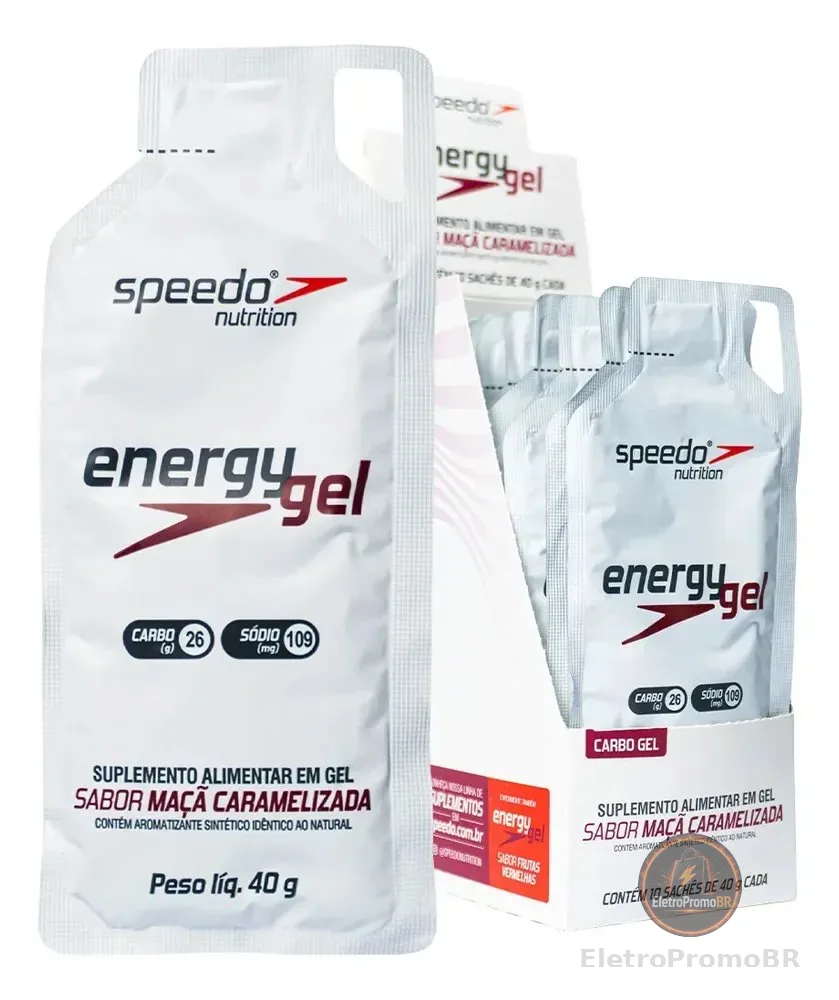 Gel Carboidrato Speedo Maçã Caramelizada Caixa 10 Unidades 40g