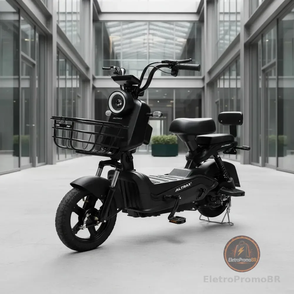 Bicicleta Elétrica Altrax 350w 500w 1000w 48v 60km Mobility Preto - 500w 14