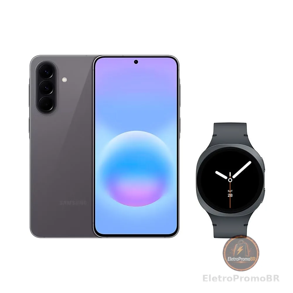 Samsung Combo Galaxy A57 5G (128GB) - Cinza + Galaxy Watch8 BT 40mm - Grafite