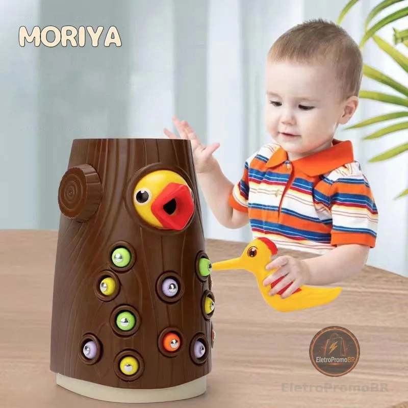 Brinquedo Pica-Pau para o Desenvolvimento Intelectual | Capturador Magnético de Insetos para Crianças de 2 a 5 Anos