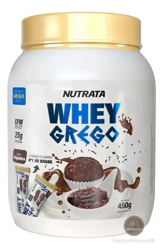 Whey Grego Pote 450g Brigadeiro Nutrata