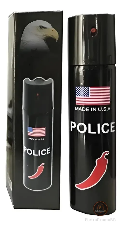 Spray Pimenta Police Super Forte 110ml Cor Preto