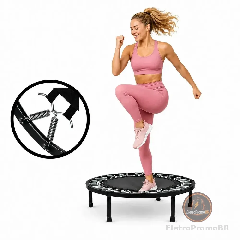 Mini Trampolim Profissional Athlenix 80 cm para Exercícios Aeróbicos 150 kg