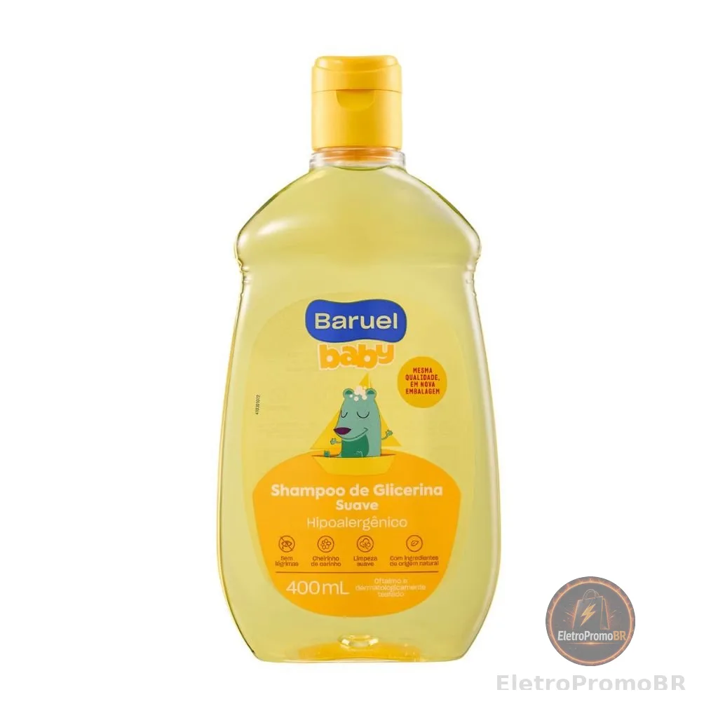 Shampoo Infantil Glicerina Suave Baruel Baby 400ml