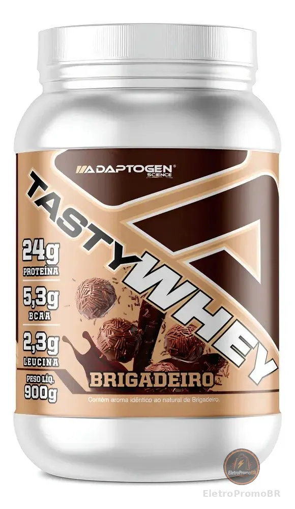 Tasty Whey Gourmet 900g - Adaptogen Science Em Pó Sabor Brigadeiro