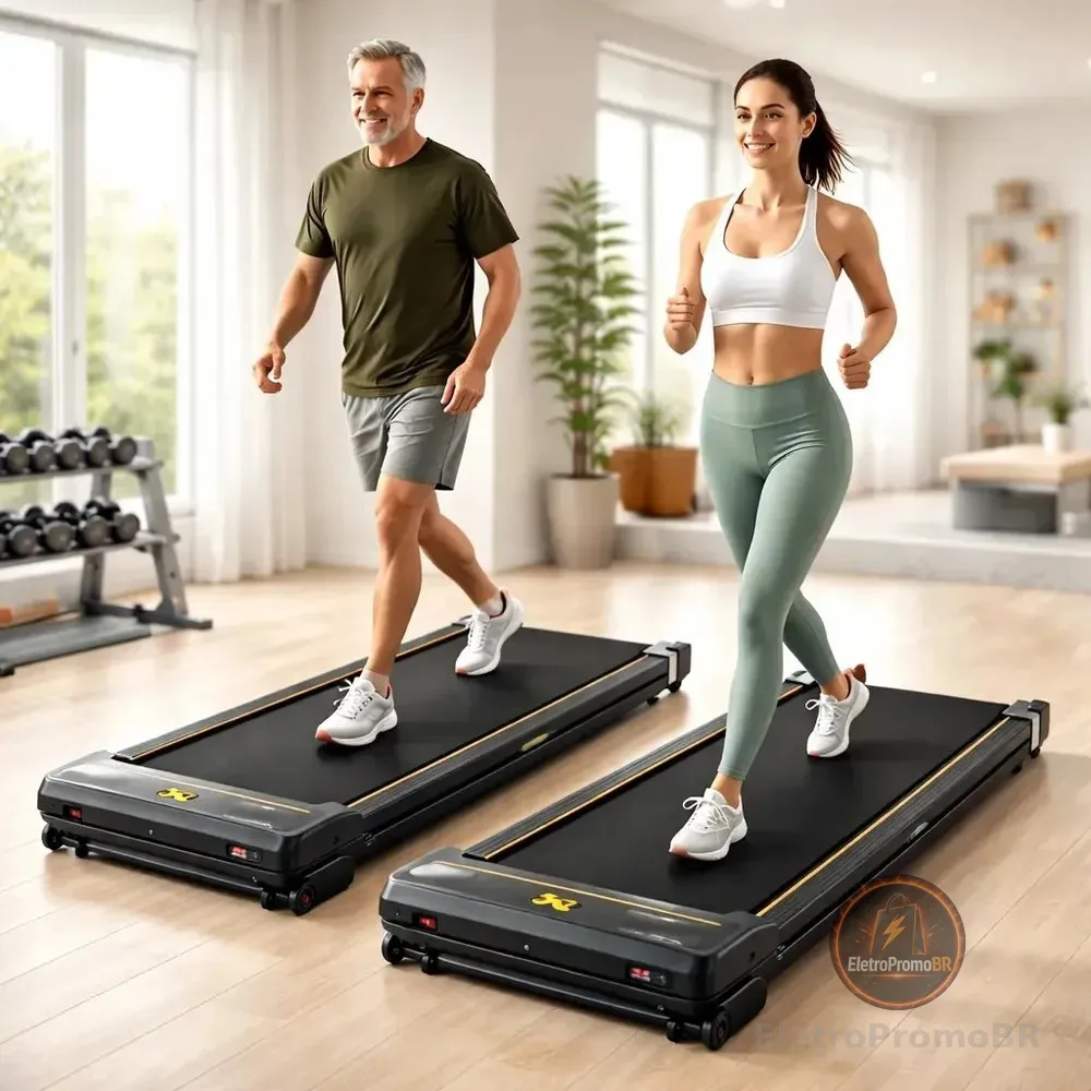 Esteira Elétrica Dobrável Compacta 6km/h Silenciosa 120kg 110v
