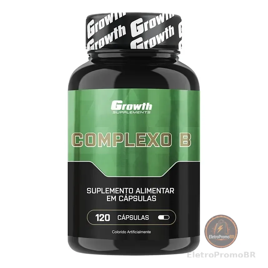 Vitamina Complexo B 120 Cápsulas Growth Supplements Sem Sabor
