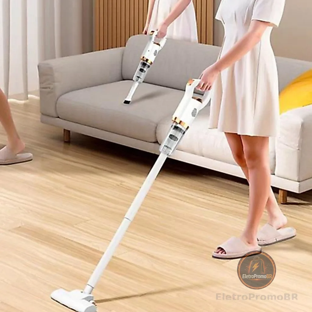 Aspirador de Pó 2 em 1 Limpeza Portátil Sem Fio Multifuncional Para Limpeza De Casa Manual