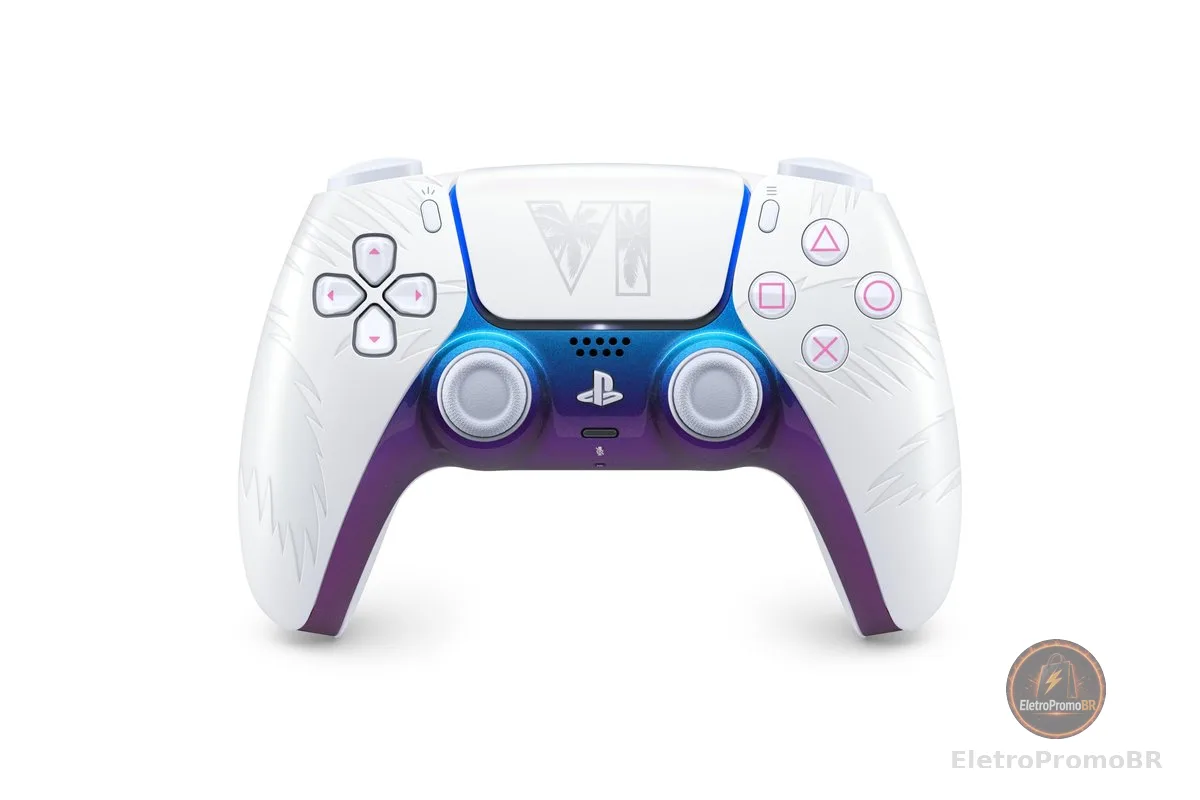 Controle sem fio DualSense® branco – Edição limitada do Grand Theft Auto VI
