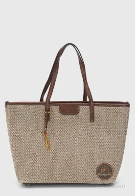 Bolsa Grande Feminina Santa Lolla Tramada Marrom