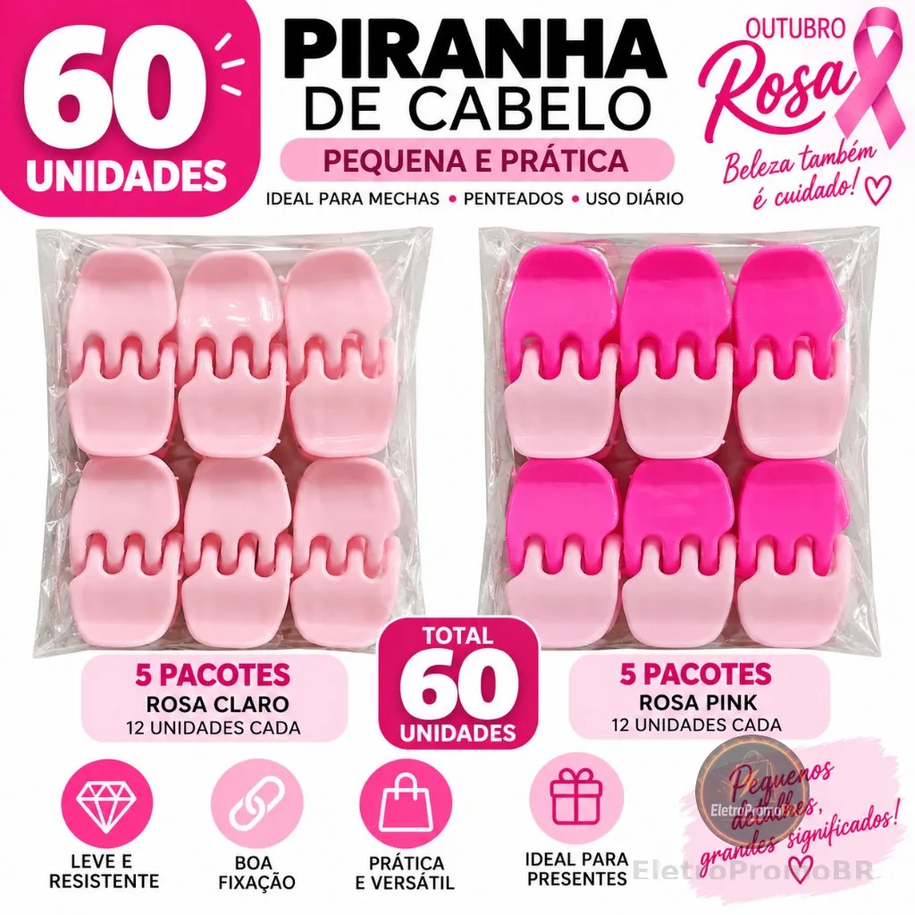60 Piranha de Cabelo PEQUENA, Acessórios de Cabelo, Grampo de Cabelo Resistentes Presilhas forte