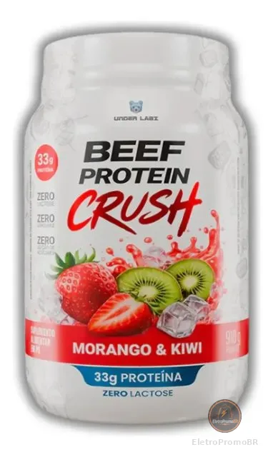 Beef Protein Crush Morango Com Kiwi 910g - Under Labz Morango Com Kiwi