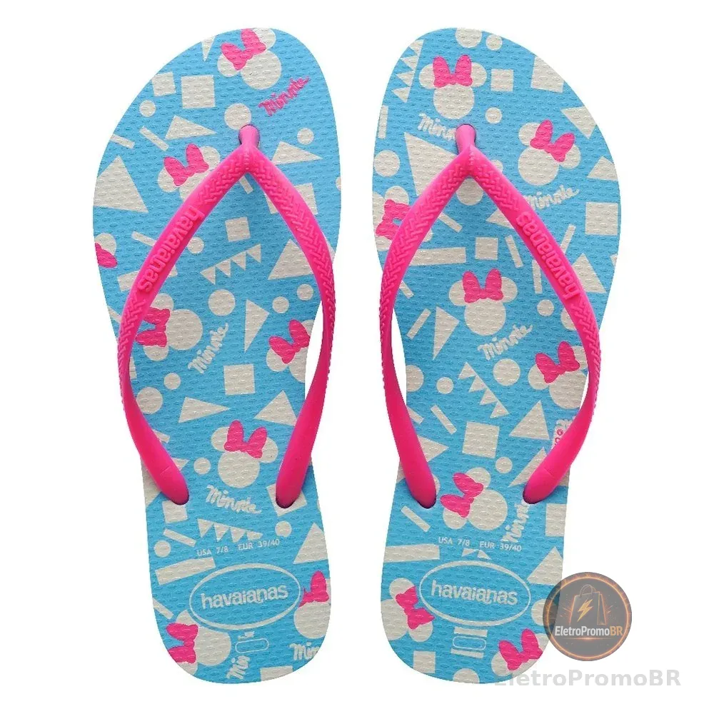 Havaianas Slim Disney Azul/Rosa