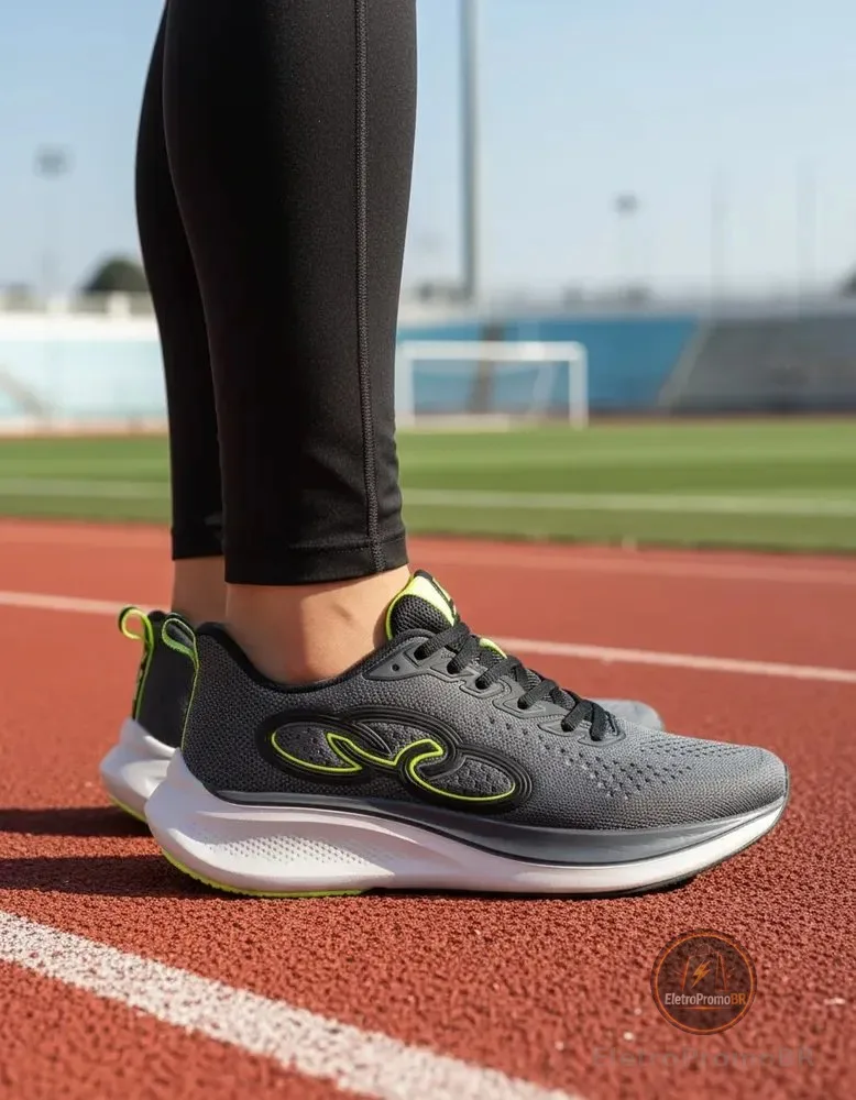 Tênis Olympikus Voa 3 Corrida Academia Esporte Original Cinza Liso 41 Br
