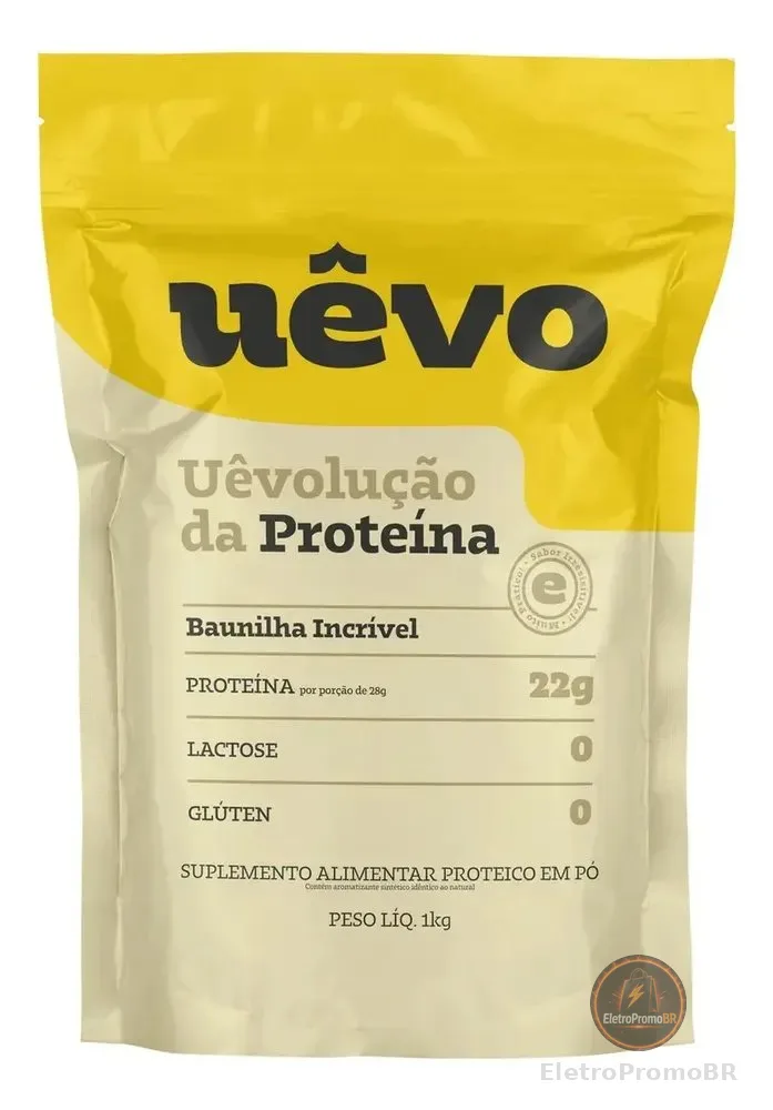 Proteína De Ovo Em Pó Uêvo Sabor Baunilha Refil 1kg Baunilha