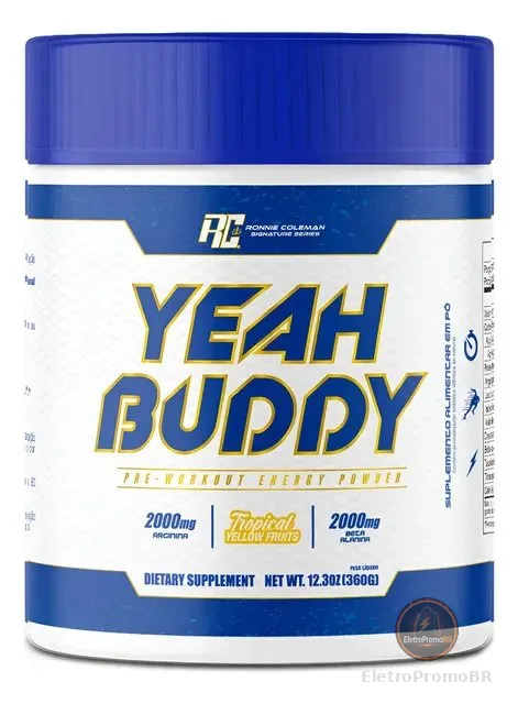 Pré Treino 360g Yeah Buddy Frutas Amarelas Ronnie Coleman