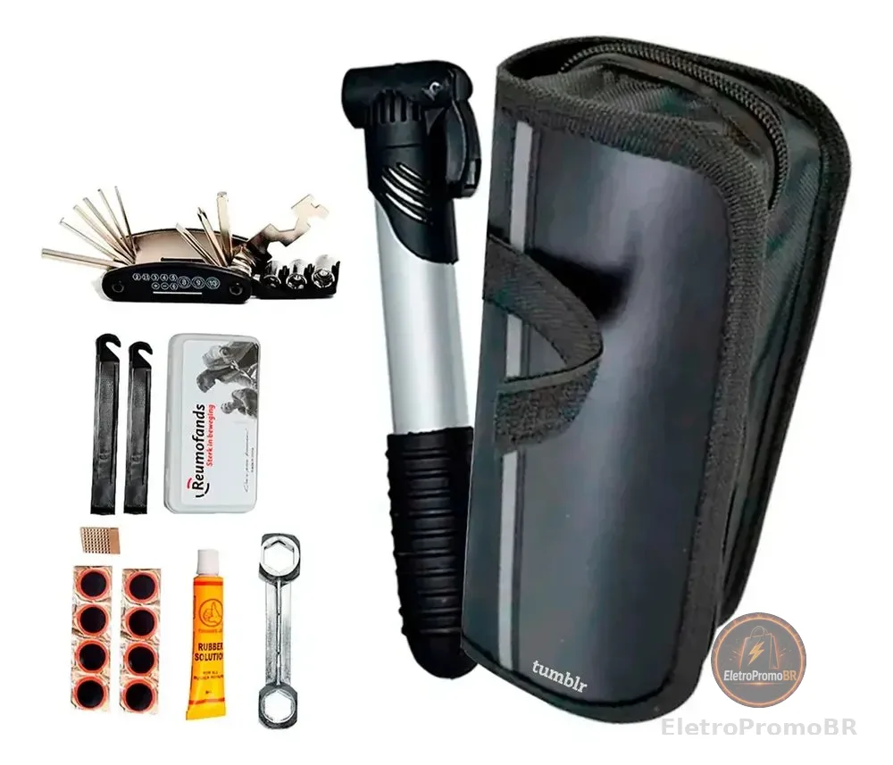 Kit Ferramenta Bicicleta Bolsa Chaves Bike Remendo Reparo Tumblr BK-0087