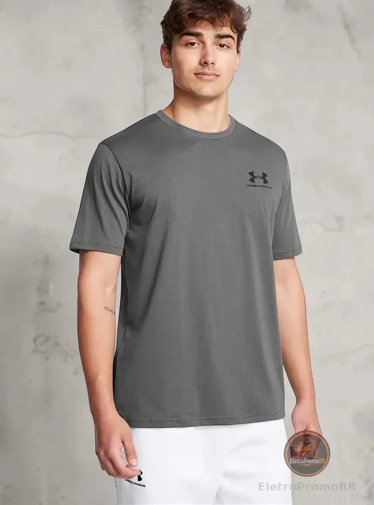 Camiseta Masculina Treino Under Armour Sportstyle Left Chest Cinza G