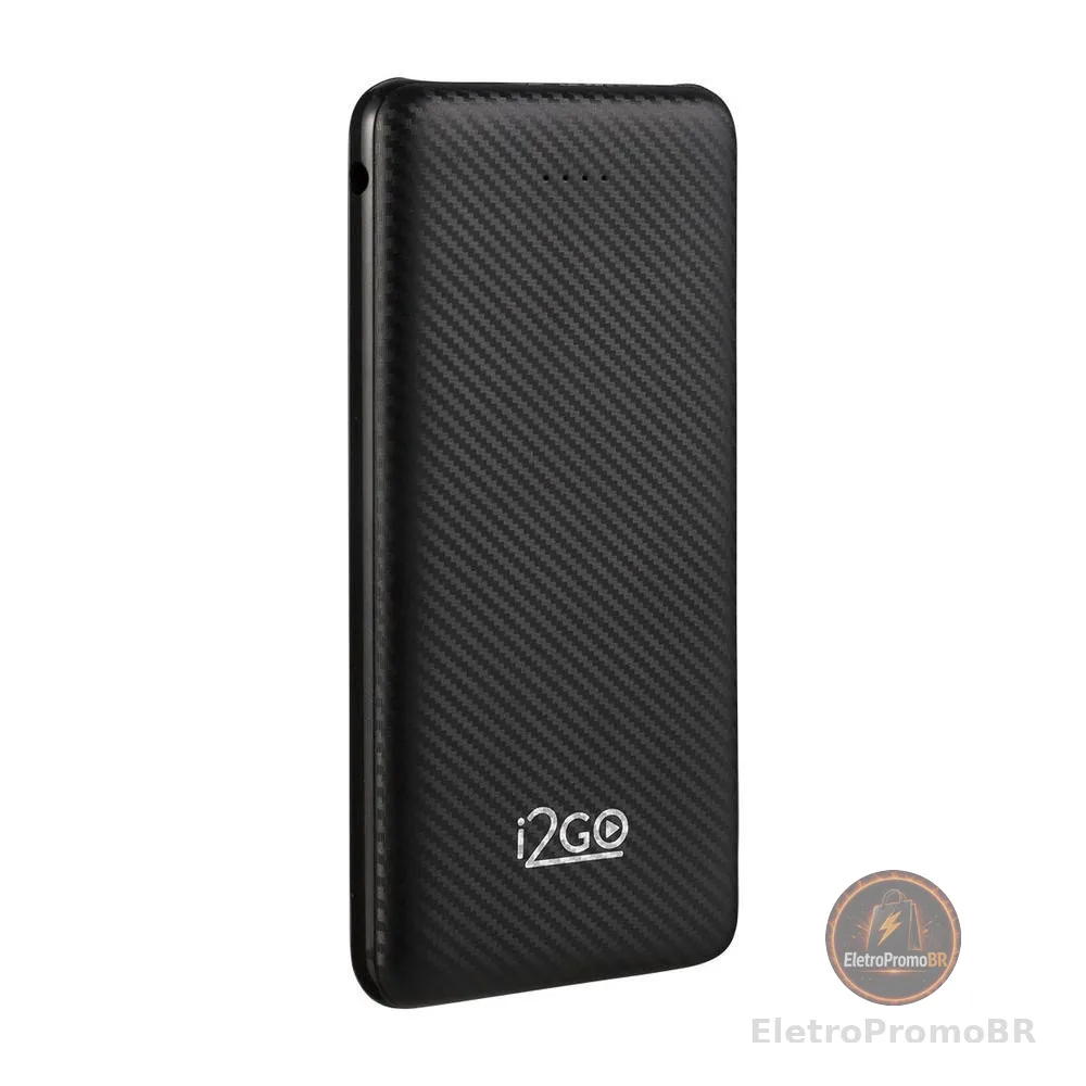 Carregador Portatil Power Bank i2GO 10000mAh 1 USB-C e 2 USB-A