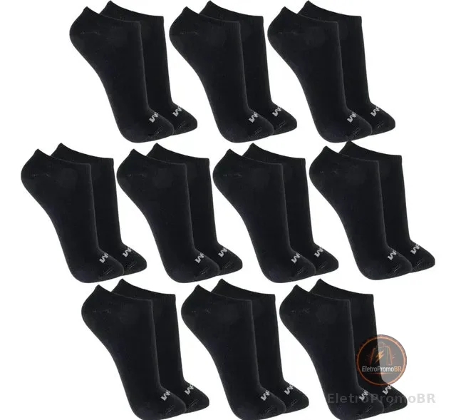 Kit 10 Pares Meias Mash Invisível Esportiva Algodão Original