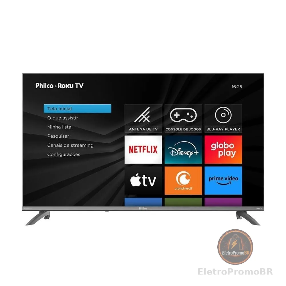 Smart TV 43" Philco Roku TV HDR10 Dolby Áudio
