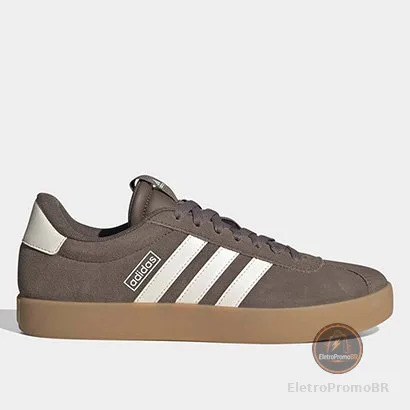 Tênis Couro Adidas VL Court 3.0 Feminino