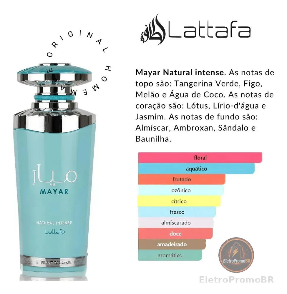 Perfume Arabe Mayar Lattafa Natural Intense 100ML Com Nf