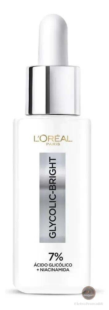 Glycolic Bright L'Oréal Paris, Sérum Facial Anti-Marcas com Ácido Glicólico e Niacinamida, Reduz Marcas de Acne e Idade, 30ml